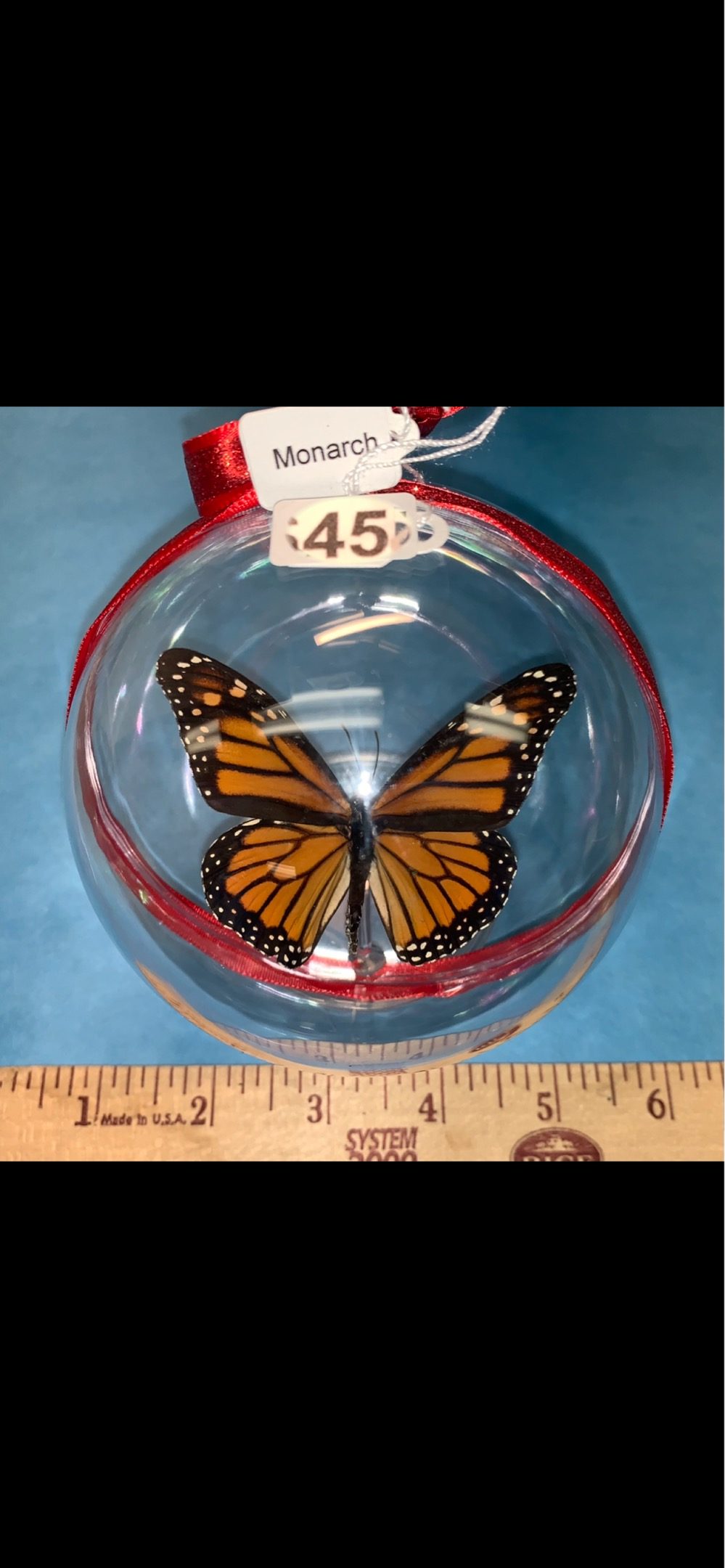 Christmas Ornament Monarch Butterfly - Affaire d'Eau